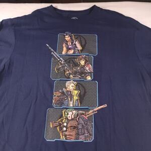 Borderlands 3 Graphic Short Sleeve Crew Neck T Shirt Mens Size Large L Blue